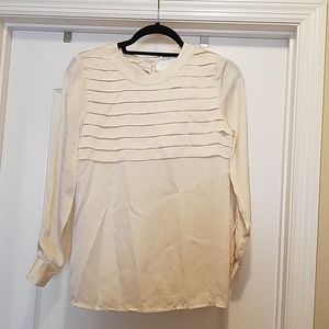 Chanel 100% champagne silk blouse